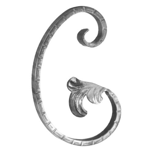 WROUGHT IRON SCROLL 215 X 135MM - 16X8MM SECTION WI