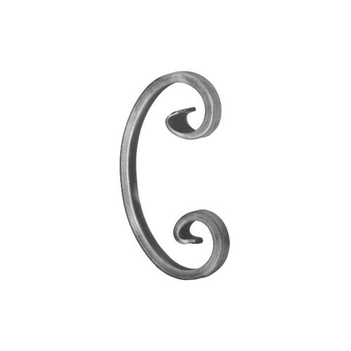 WROUGHT IRON SCROLL 160 X 80MM - 14X8MM SECTION WI