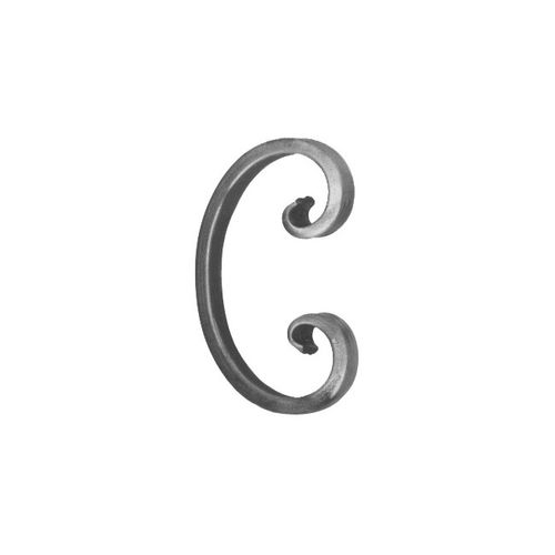 WROUGHT IRON SCROLL 130 X 80MM - 14X8MM SECTION WI