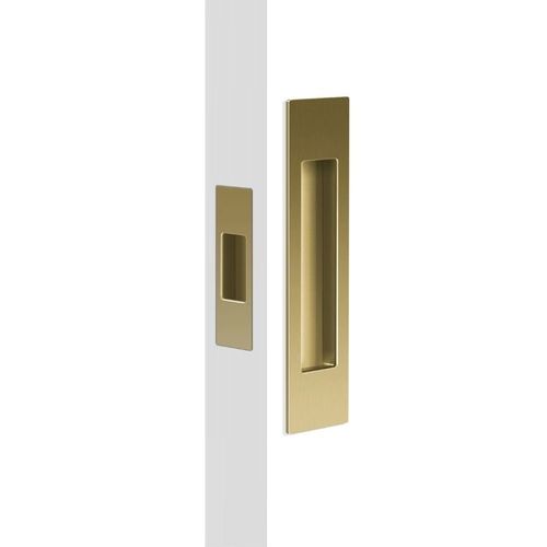 M SERIES FLUSH PULL SET SATIN BRASS MI