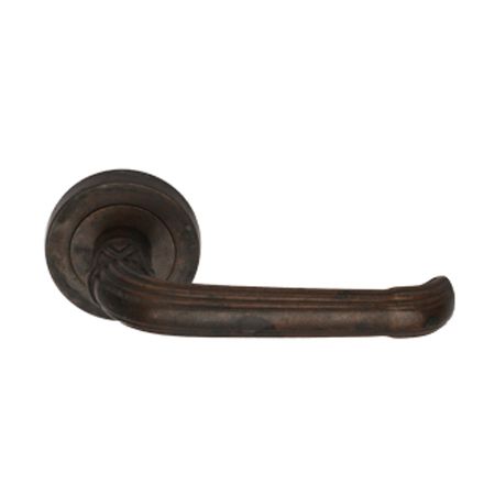 DOOR-HANDLE ON ROSE ANTIQUE BRASS PM