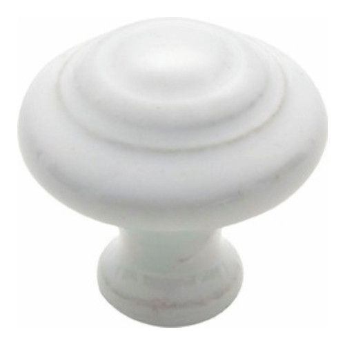 PORCELAIN KNOB DOMED - WH 38MM TR