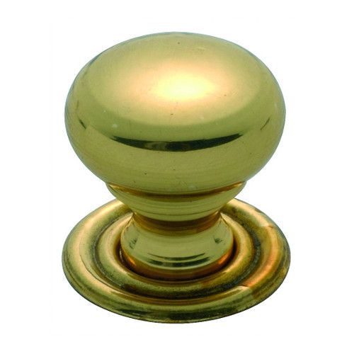 CUPBOARD KNOB SB PB 19MM TR