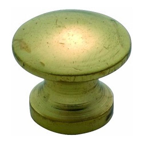 CUPBOARD KNOB SOLID PB 19MM TR