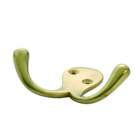 DOUBLE ROBE HOOK PB 75MM TR