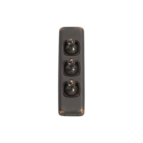 SWITCH - TOGGLE 3 GANG AC BR 30X108MM TR