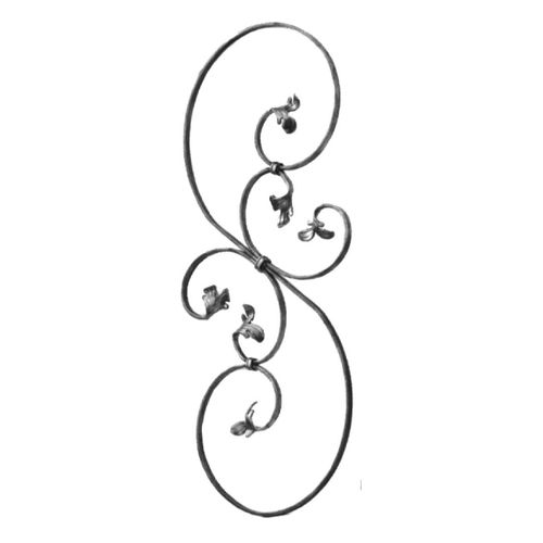 WROUGHT IRON PANEL 870 X 350 - 12X6 SECTION WI