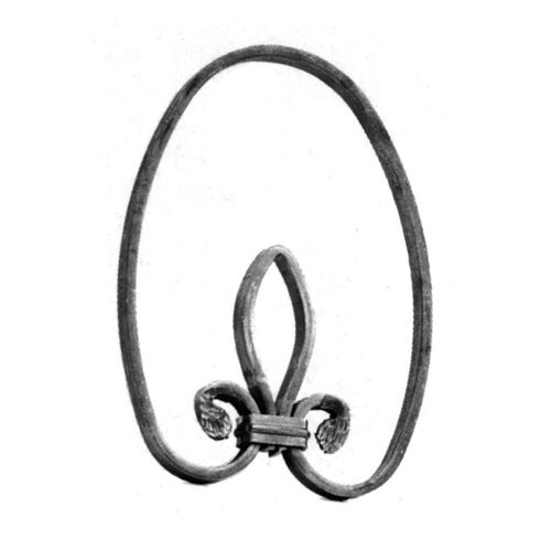 WROUGHT IRON SCROLL 220 X 160MM - 12X6MM SECTION WI