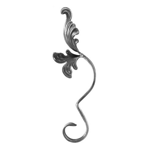 WROUGHT IRON SCROLL 305 X 105MM - 12X6MM SECTION WI