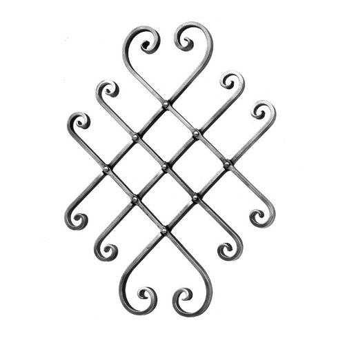 WROUGHT IRON PANEL 580 X 440 - 16X8 SECTION WI