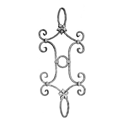 WROUGHT IRON PANEL 900 X 385 - 12X12 SECTION WI