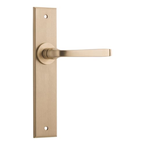 DOOR LEVER ANNECY WITH CHAMFERED BACKPLATE SB H240XW50XP67MM