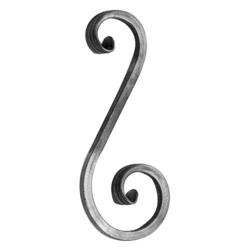 WROUGHT IRON SCROLL 220 X 110MM - 12X12MM SECTION ID