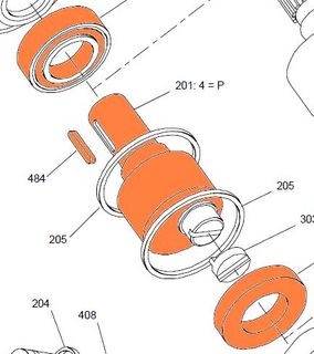 24677B HMB030 - P Shaft With Bearings