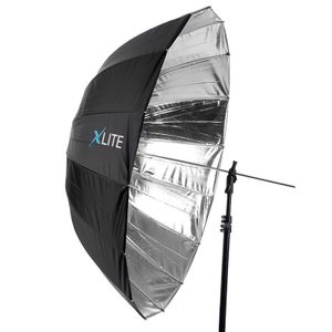 105CM DEEP PARABOLIC UMBRELLA SILVER