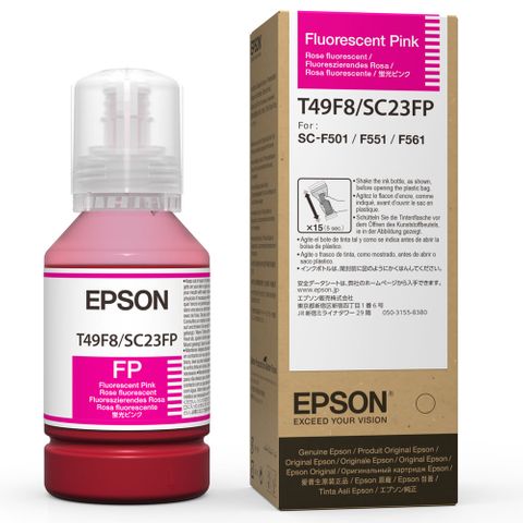 Epson F561 UltraChrome Dye Sub Ink Fluro Pink 140ml - T49F8
