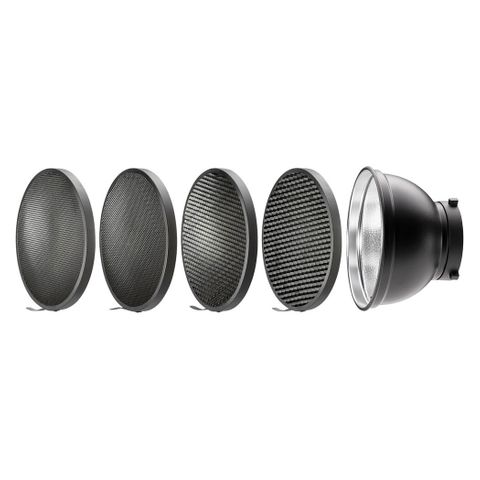 Westcott 55 Deg Wide Umbrella Reflector + 10, 20, 30, 40° Honeycomb Grids