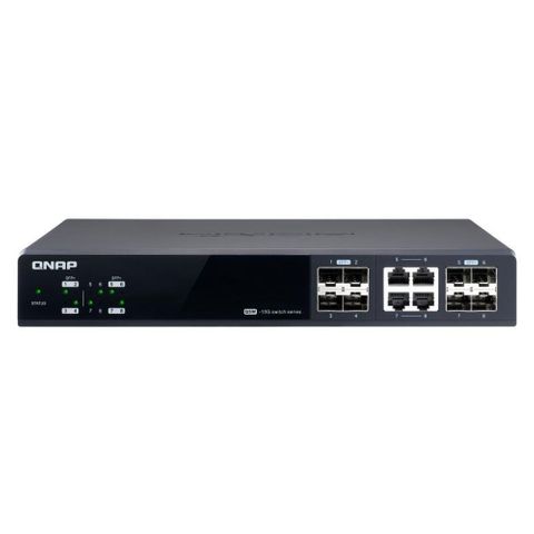 QNAP 8-Port WEB MANAGED SWITCH, 10gbe Sfp+(4)Shared 10gbase-T-4