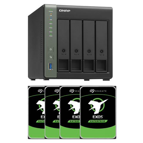 QNAP 4-Bay TS-431X3-4G + 32TB Seagate Exos 4 X 8TB