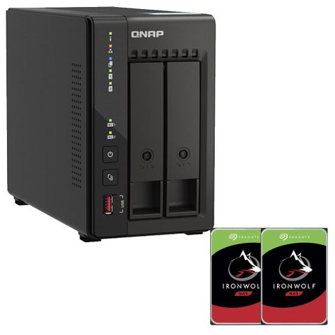 QNAP 2-Bay TS-253E-8G + 16TB Seagate HDD 2 X 8TB