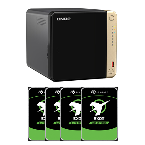 QNAP 4-Bay TS-464-8G + 32TB Seagate Exos 4 X 8TB