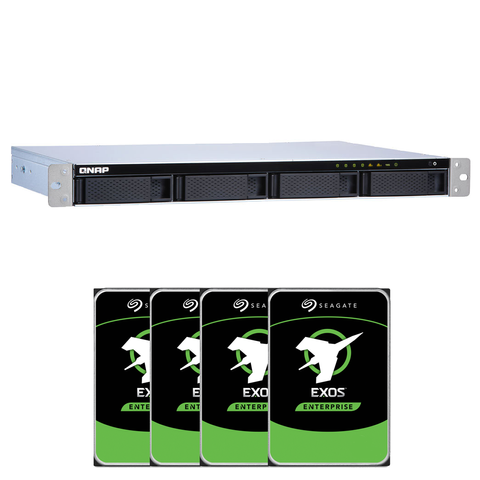 QNAP 4-Bay TS-431XEU-8G + 32TB Seagate Exos 4 x 8TB +Rails