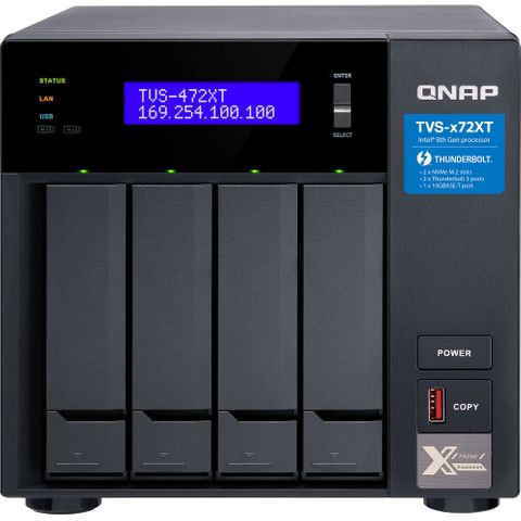 QNAP 4-Bay NAS Bare Unit - TVS-472XT-I3-4G (No Disks)