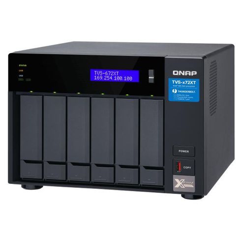 QNAP 6-Bay NAS Bare Unit - TVS-672XT-I3-8G (No Disks)