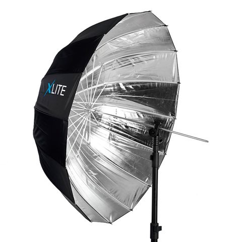 Xlite 85cm Deep Parabolic Black / Silver Umbrella