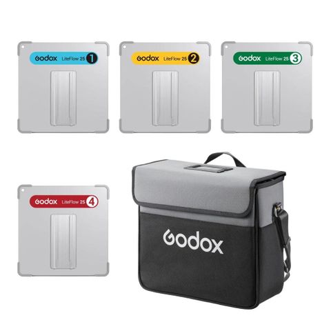 Godox KNOWLED Liteflow 25 4 Piece Kit + Cloth Bag