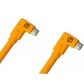 TetherPro USB-C to USB-C RT Angle/RT Angle 4.6m Hi-Vis Orange