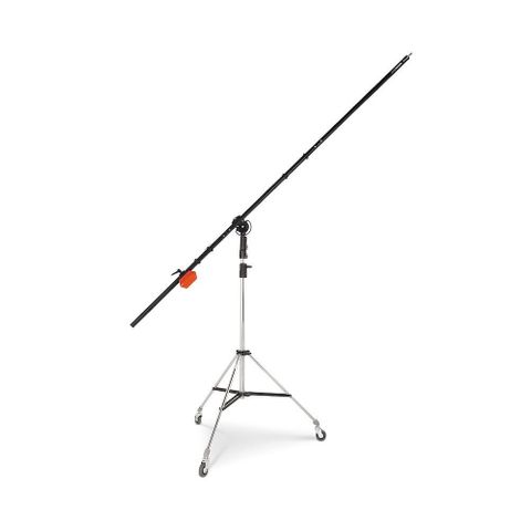 Manfrotto 085B Light Boom With Silver Cine Stand & Castors