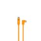 TetherPro Right Angle USB-C To USB-C 50cm Hi-Vis Orange