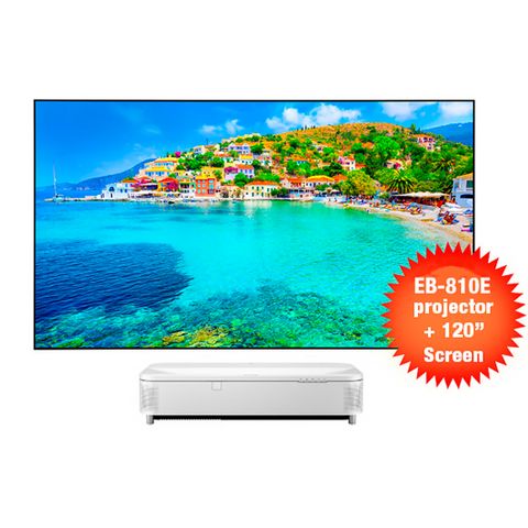 Epson Projector EB-810E With 120in UST Screen