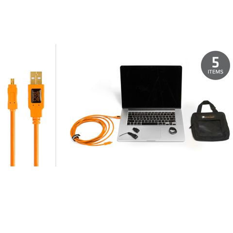Starter Tethering Kit  USB 2 Mini-B 8-Pin 4.6m Orange