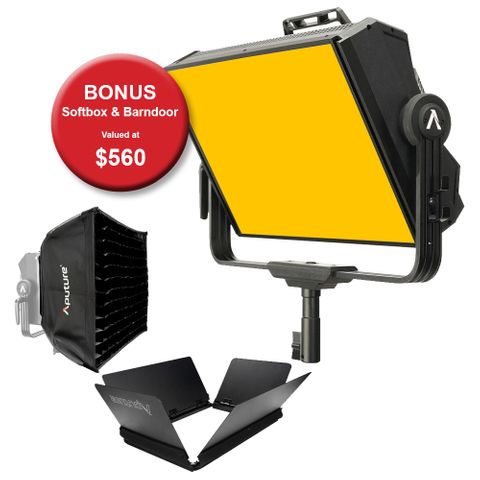 Aputure Nova P300C LED Light + Free Softbox & Barndoor