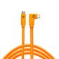 Tetherguard Leverlock Plate + USB-C 4.6m Orange Right Angle Org Kit