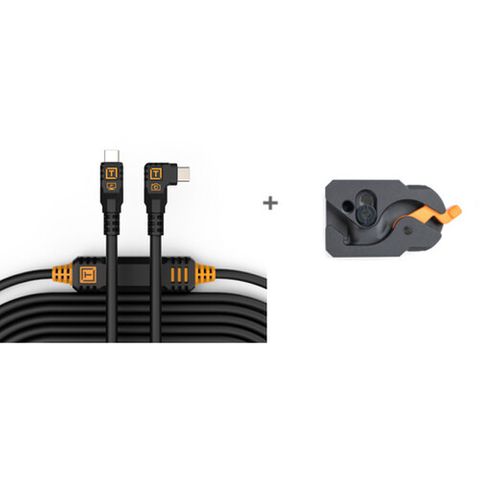 Tetherguard 9.4m USB-C Leverlock & Cable Kit Black