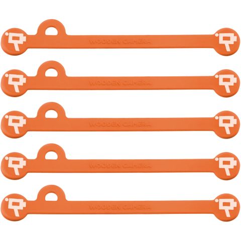 Wooden Camera - Cine Mag Ties - Orange - 175mm - Pack of 5