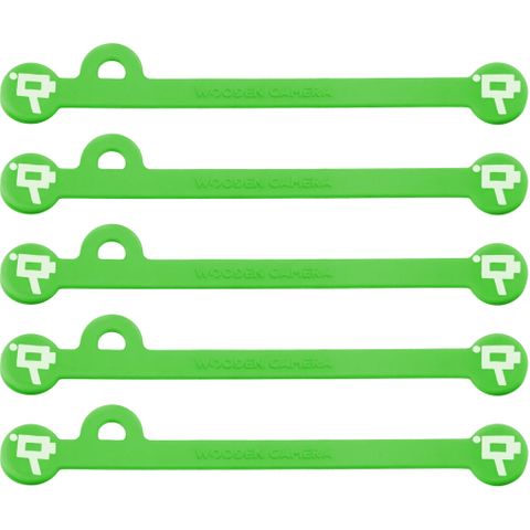 Wooden Camera - Cine Mag Ties - Neon Green - 105mm - Pack of 5