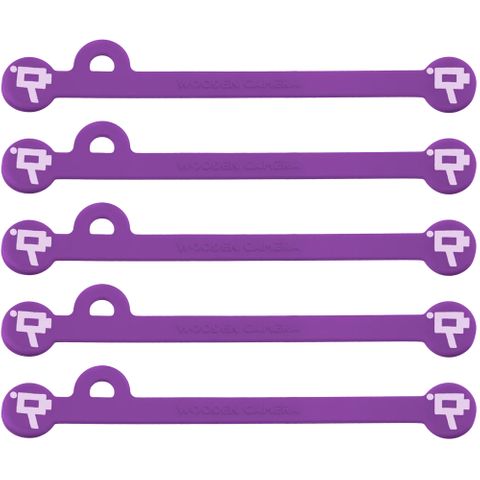 Wooden Camera - Cine Mag Ties - Purple - 105mm - Pack of 5