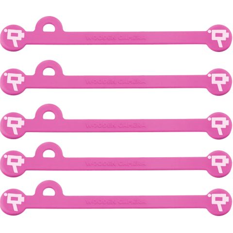 Wooden Camera - Cine Mag Ties - Pink - 175mm - Pack of 5