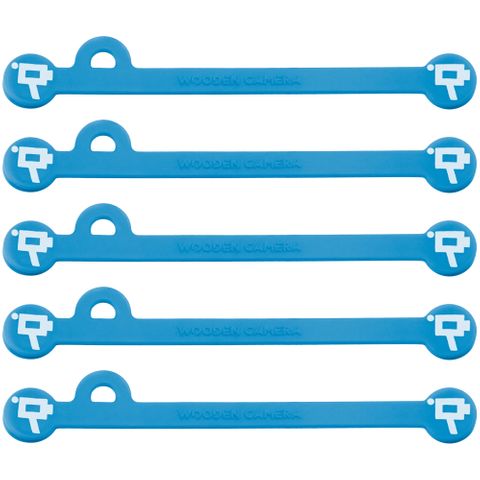 Wooden Camera - Cine Mag Ties - Neon Blue - 175mm - Pack of 5