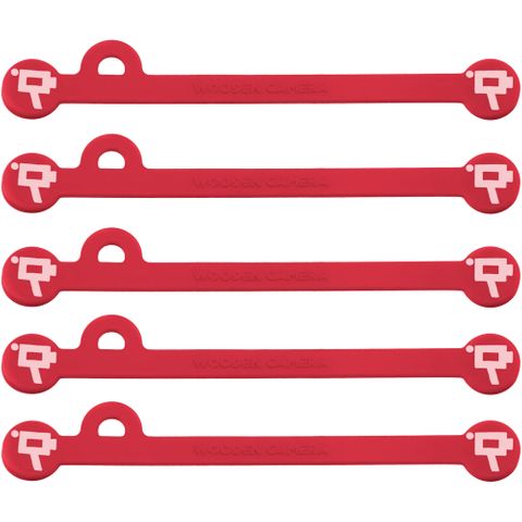 Wooden Camera - Cine Mag Ties - Red - 105mm - Pack of 5