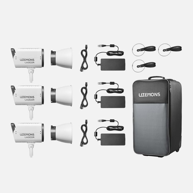 Godox LITEMONS LA300R RGB COB Video Light Bowen Mount 1800K to 10000K CCT with GM Adjustment 94,700lux@1m Standard Reflector Support APP Control