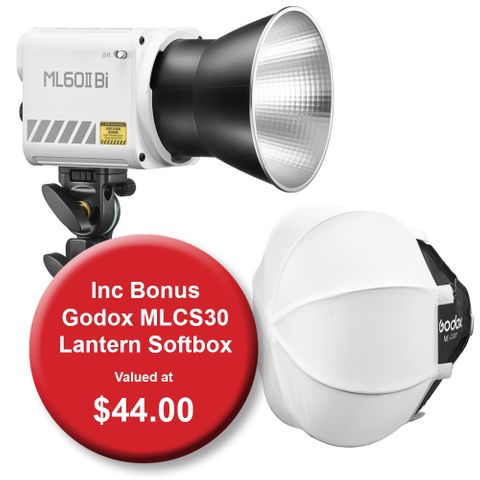 Godox ML-60IIBi Bi-Colour LED Light + MLCS30 Lantern