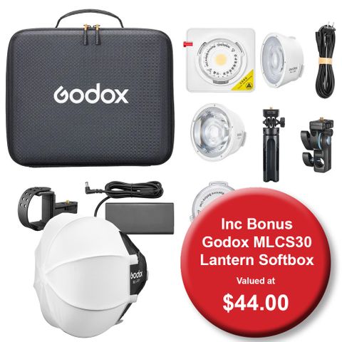 Godox ML100 Bi-Colour LED Tripod Kit + MLCS30 Lantern