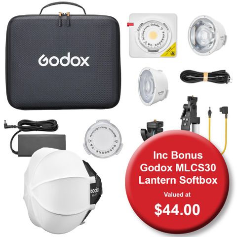 Godox ML100 Bi-Colour LED Handle AK-B02 + MLCS30 Lantern