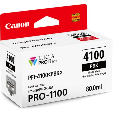 Canon Pro-1100 80ml Photo Black Ink PFI-4100PBK