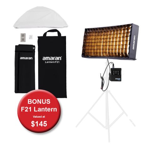 amaran F21X 2x1 Bi-Color Flex Mat + Lantern